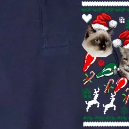 Ugly Cat Christmas Sweatshirt Sweater Softstyle Adult Sport Polo