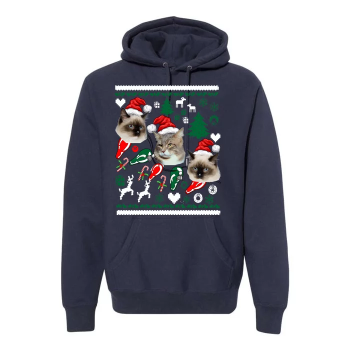 Ugly Cat Christmas Sweatshirt Sweater Premium Hoodie