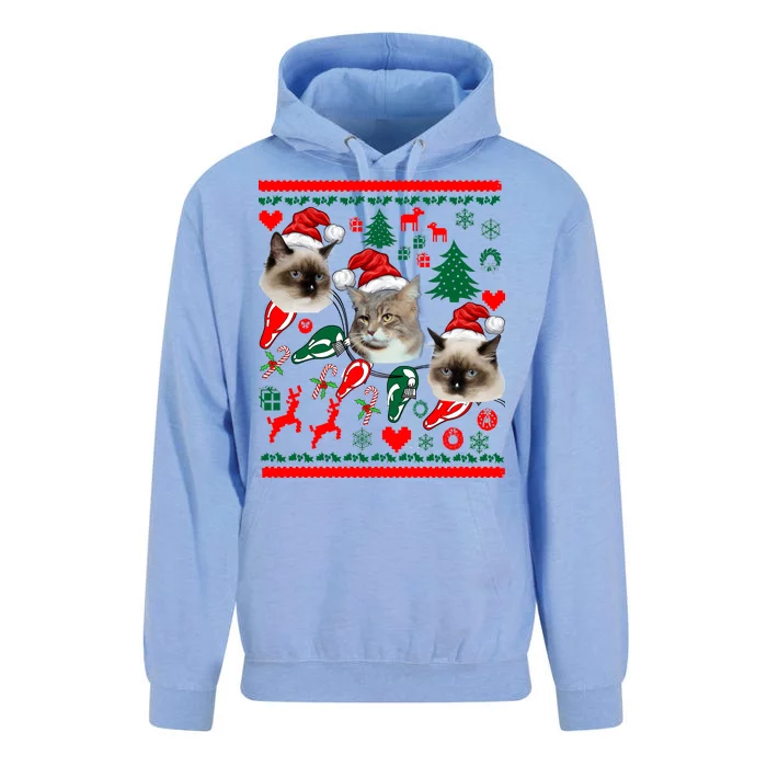 Ugly Cat Christmas Sweatshirt Sweater Unisex Surf Hoodie