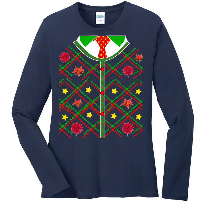 Ugly Christmas Cardigan Tie Sweater Ladies Long Sleeve Shirt