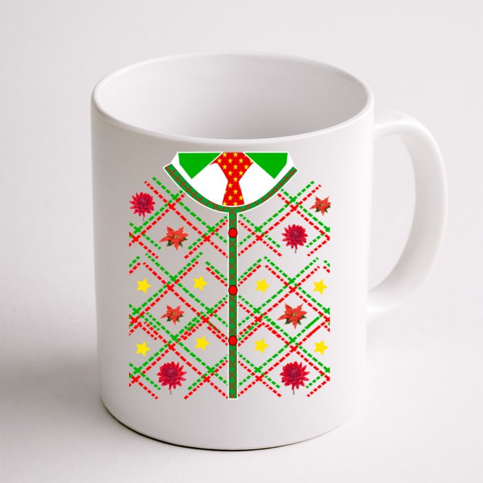 Ugly Christmas Cardigan Tie Sweater Front & Back Coffee Mug