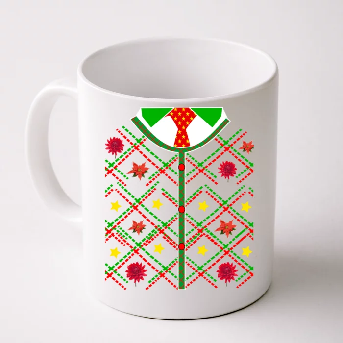 Ugly Christmas Cardigan Tie Sweater Front & Back Coffee Mug