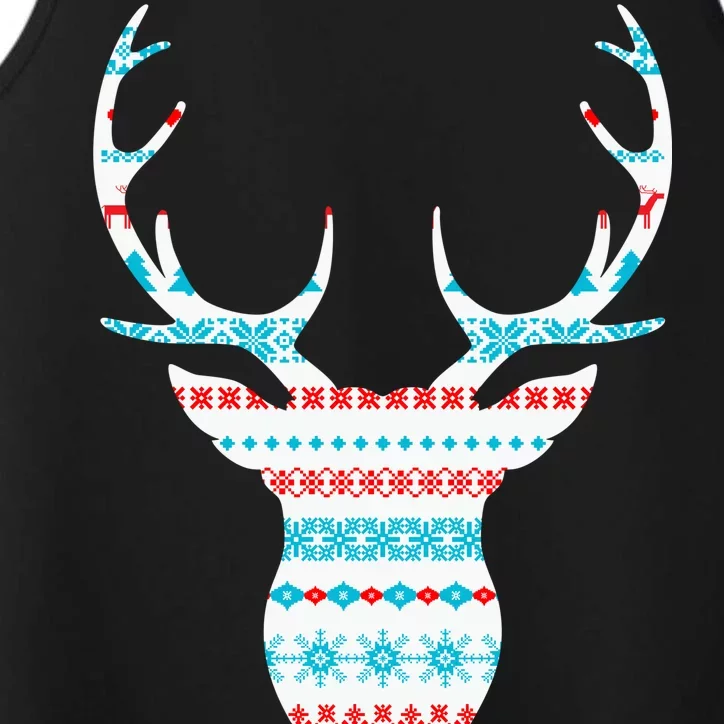 Ugly Christmas Pattern Deer Performance Tank