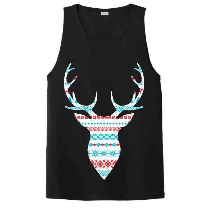 Ugly Christmas Pattern Deer Performance Tank