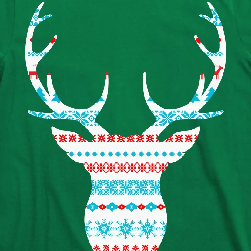 Ugly Christmas Pattern Deer T-Shirt