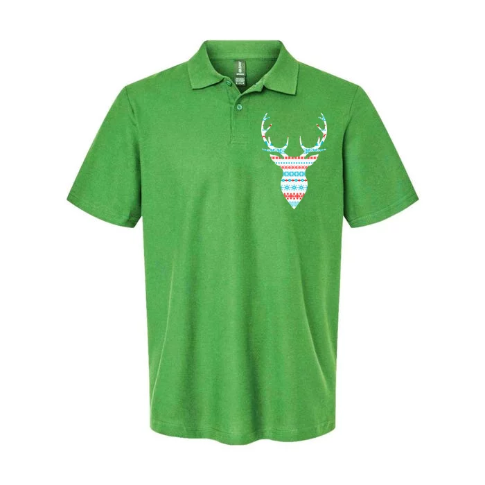 Ugly Christmas Pattern Deer Softstyle Adult Sport Polo