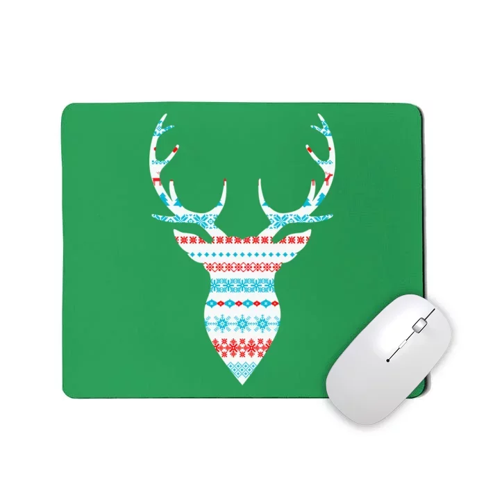 Ugly Christmas Pattern Deer Mousepad