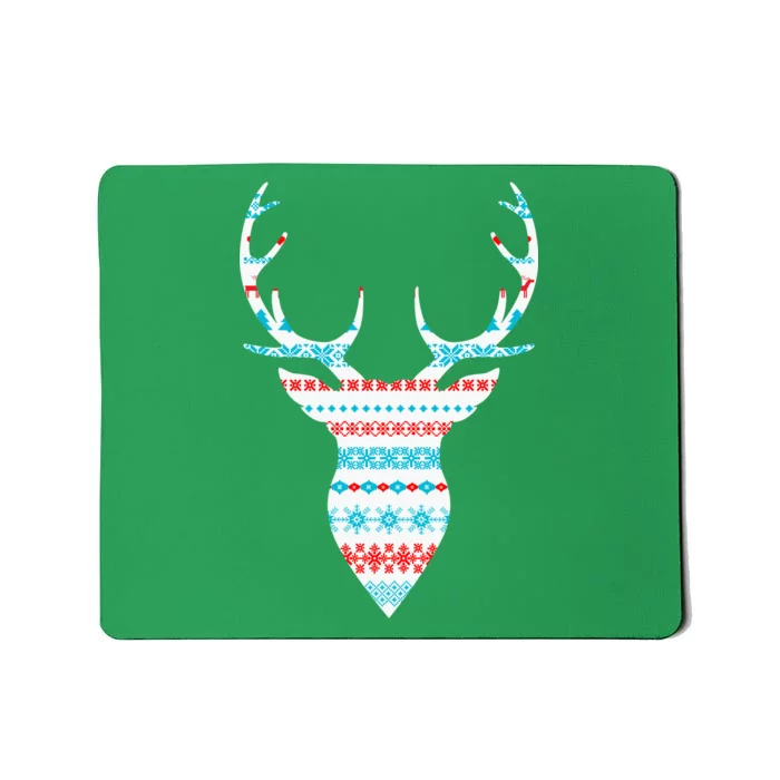 Ugly Christmas Pattern Deer Mousepad