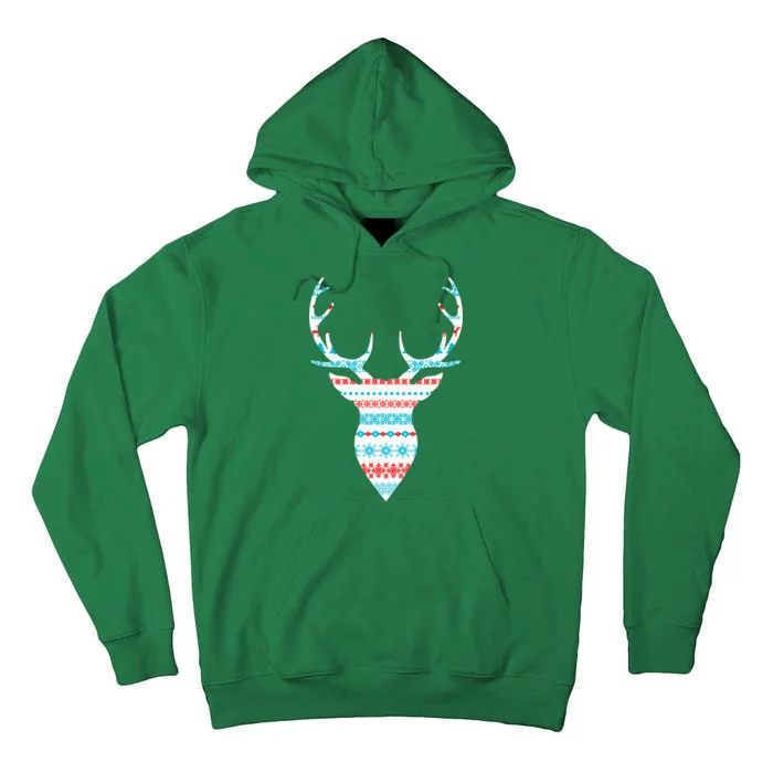 Ugly Christmas Pattern Deer Tall Hoodie