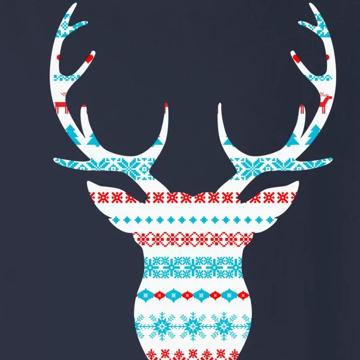 Ugly Christmas Pattern Deer Toddler Long Sleeve Shirt