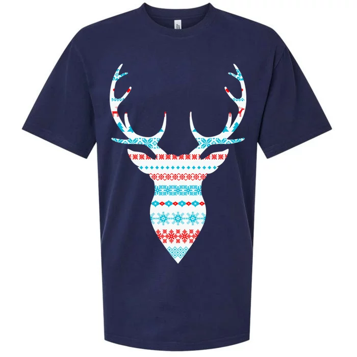 Ugly Christmas Pattern Deer Sueded Cloud Jersey T-Shirt