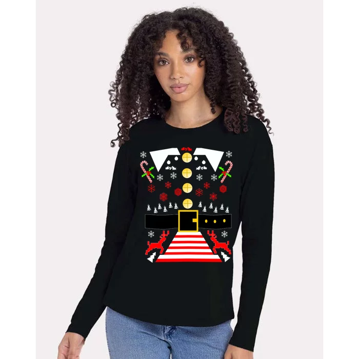 Ugly Christmas Sweater Elf Costume Womens Cotton Relaxed Long Sleeve T-Shirt