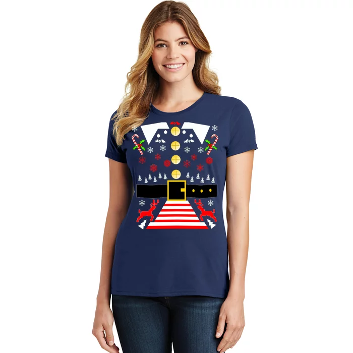 Ugly Christmas Sweater Elf Costume Women's T-Shirt