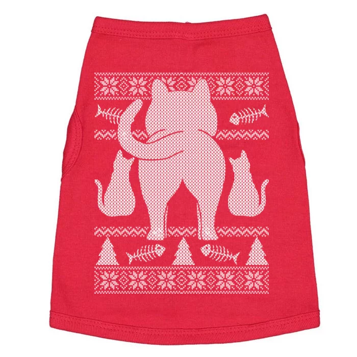 Ugly Christmas Sweater Festive Cat Butt Doggie Tank