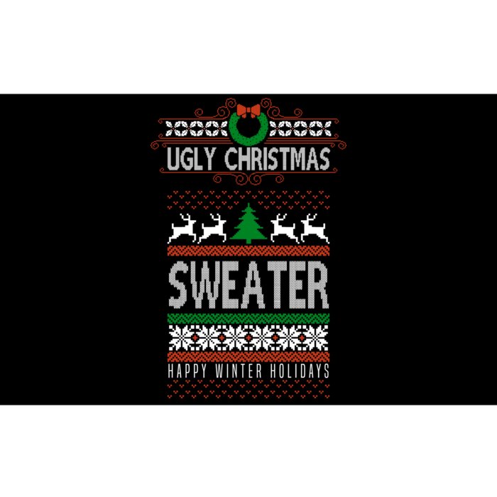 Ugly Christmas Sweater Happy Winter Holidays Bumper Sticker