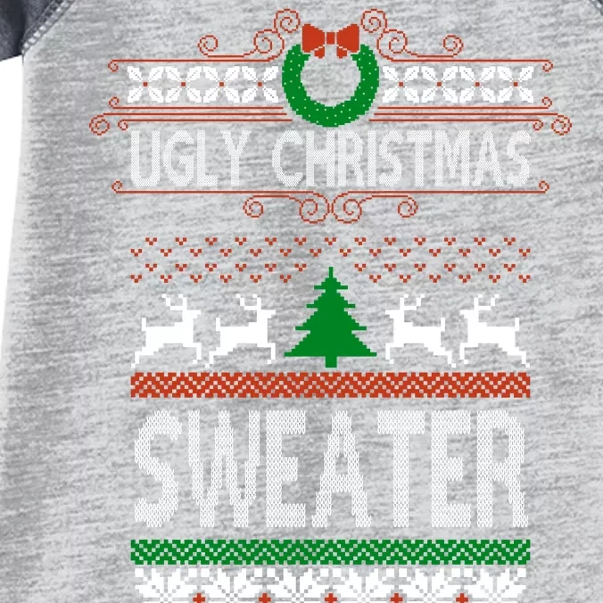 Ugly Christmas Sweater Happy Winter Holidays Infant Baby Jersey Bodysuit