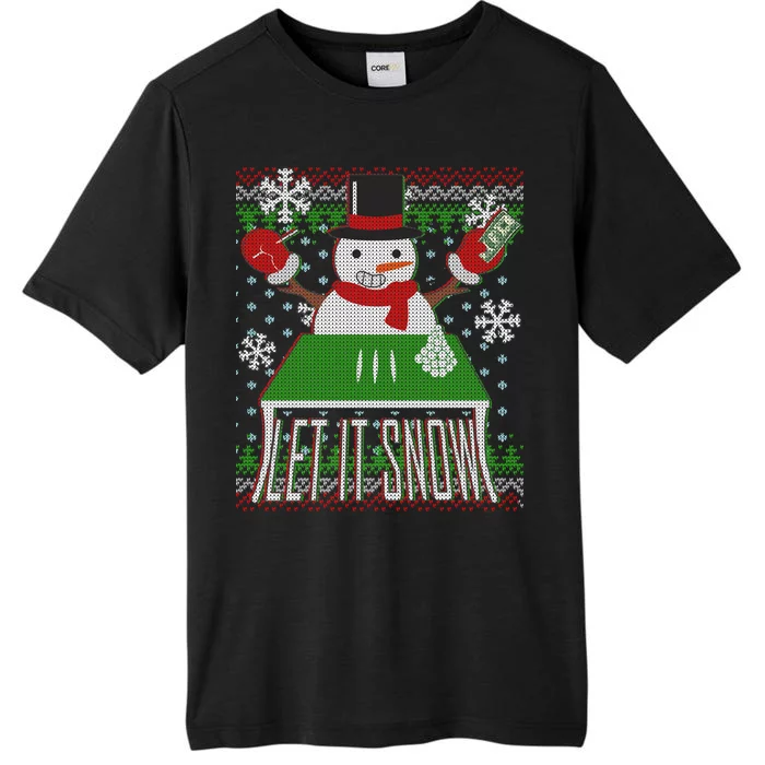 Ugly Christmas Sweater Let It Snow Frosty Snowman On Drugs ChromaSoft Performance T-Shirt