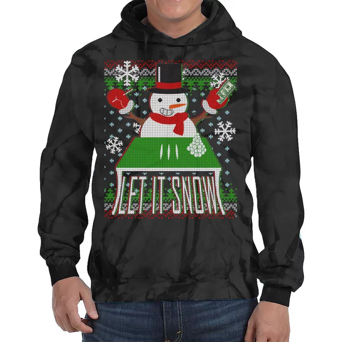 Ugly Christmas Sweater Let It Snow Frosty Snowman On Drugs Tie Dye Hoodie