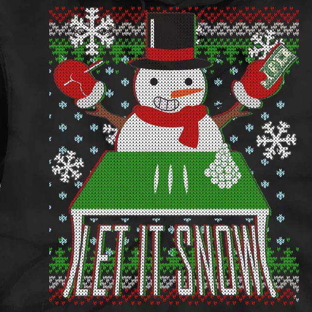 Ugly Christmas Sweater Let It Snow Frosty Snowman On Drugs Tie Dye Hoodie