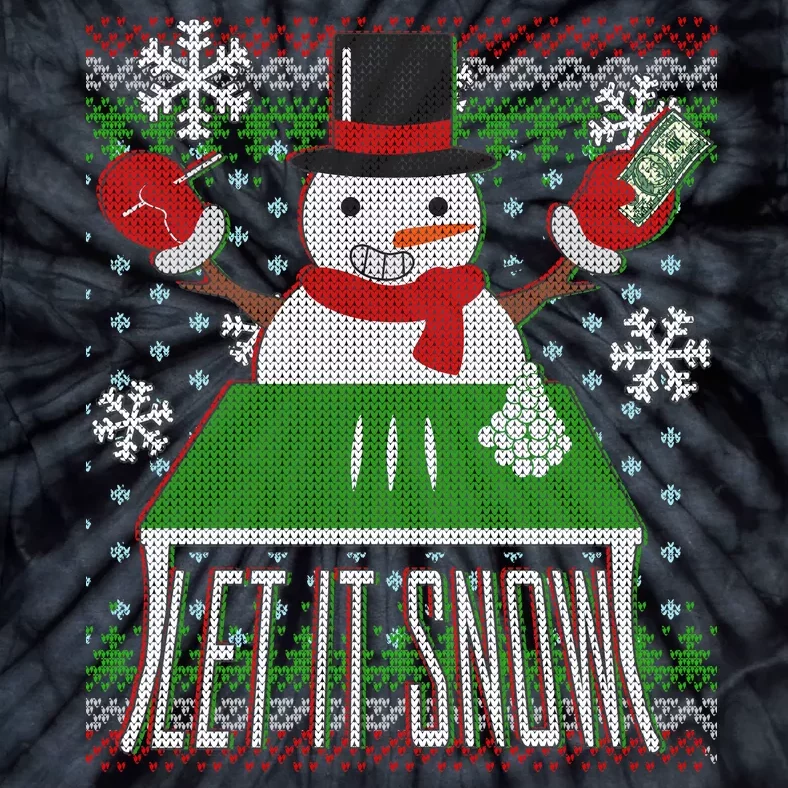 Ugly Christmas Sweater Let It Snow Frosty Snowman On Drugs Tie Dye T Shirt TeeShirtPalace