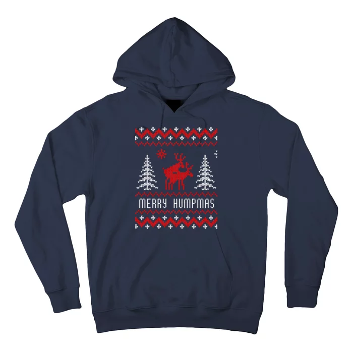 Ugly Christmas Sweater Merry Humpmas Reindeer Hoodie