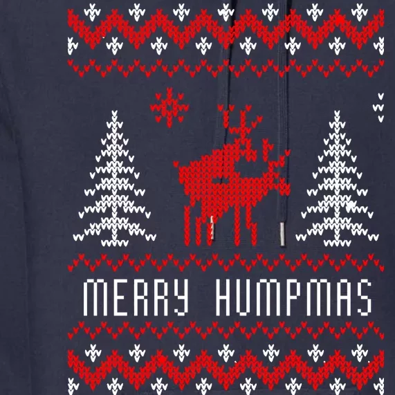 Ugly Christmas Sweater Merry Humpmas Reindeer Premium Hoodie