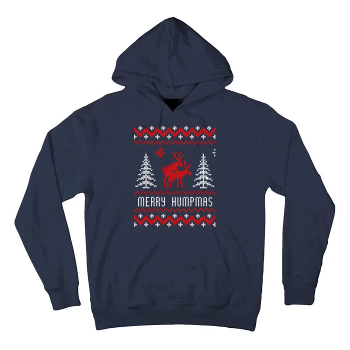 Ugly Christmas Sweater Merry Humpmas Reindeer Tall Hoodie