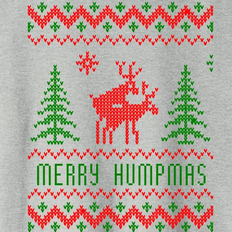 Ugly Christmas Sweater Merry Humpmas Reindeer Women's Crop Top Tee