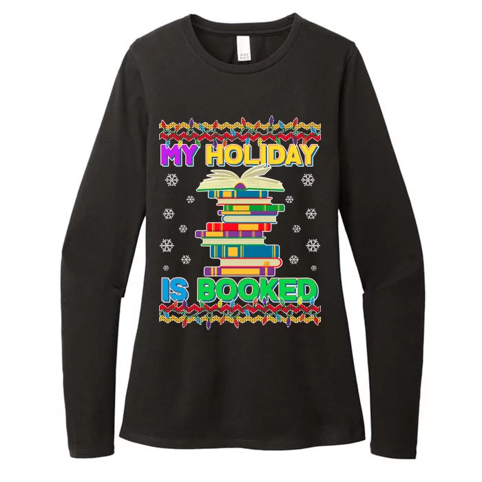 Ugly Christmas Sweater My Holiday Is Booked Womens CVC Long Sleeve Shirt