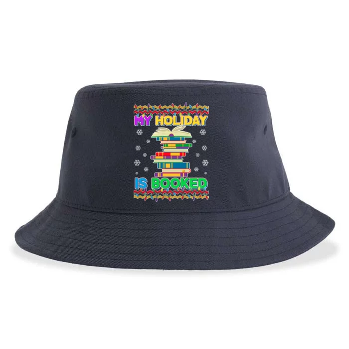 Ugly Christmas Sweater My Holiday Is Booked Sustainable Bucket Hat