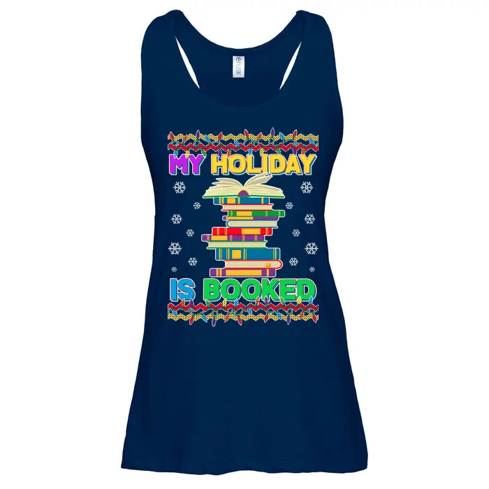 Ugly Christmas Sweater My Holiday Is Booked Ladies Essential Flowy Tank