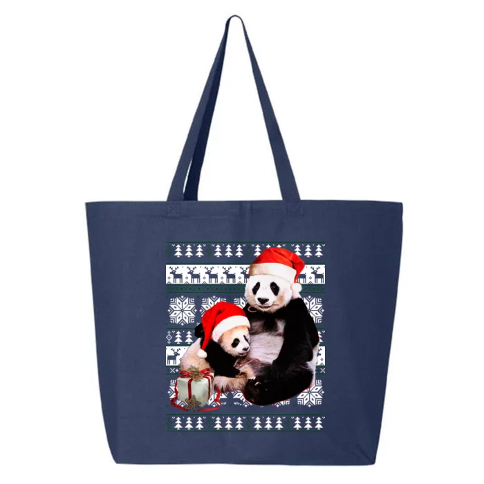 Ugly Christmas Sweater Panda Bears 25L Jumbo Tote