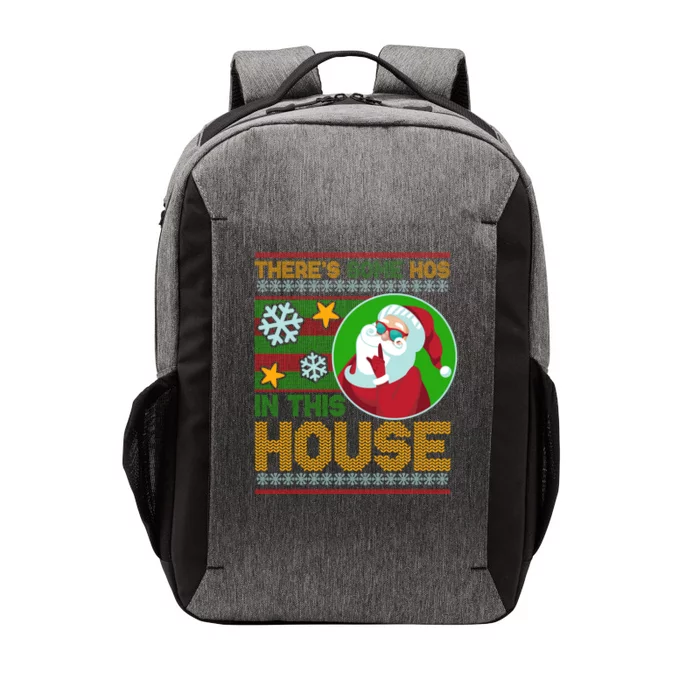 Ugly Christmas Sweater Santa Claus Hos In This House Vector Backpack