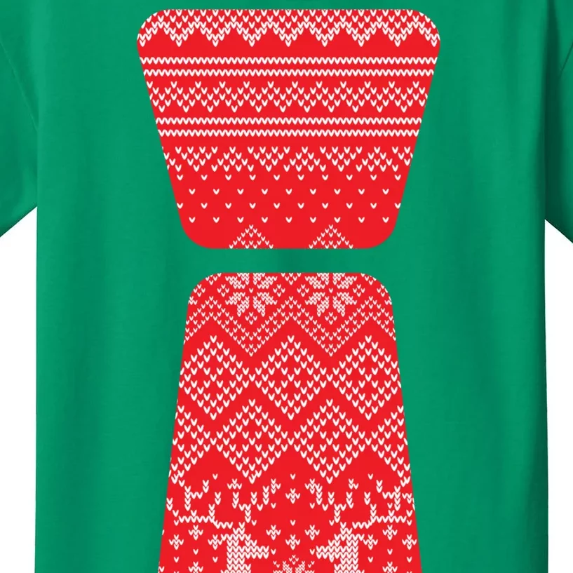 Ugly Christmas Sweater Tie Kids T-Shirt