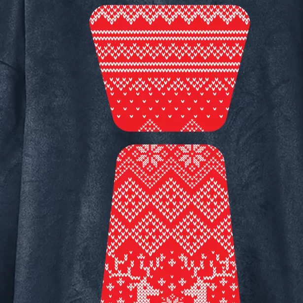 Ugly Christmas Sweater Tie Hooded Wearable Blanket