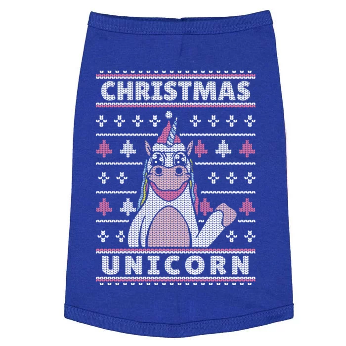 Ugly Christmas Sweater Unicorn Doggie Tank