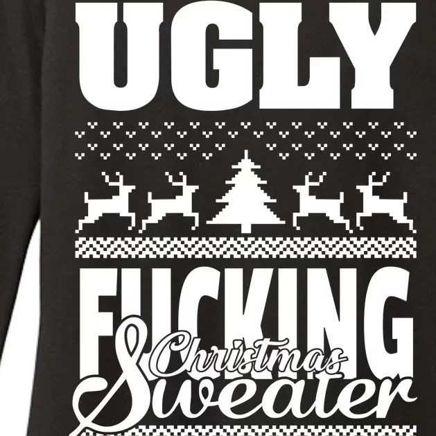 Ugly F-cking Christmas Sweater X-Mas Womens CVC Long Sleeve Shirt