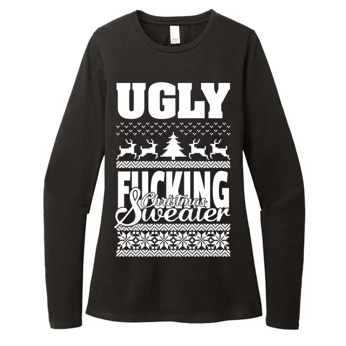 Ugly F-cking Christmas Sweater X-Mas Womens CVC Long Sleeve Shirt