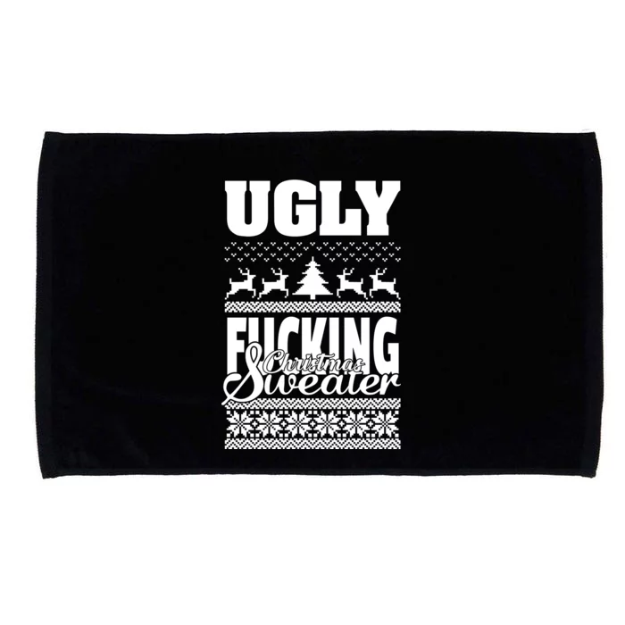 Ugly F-cking Christmas Sweater X-Mas Microfiber Hand Towel