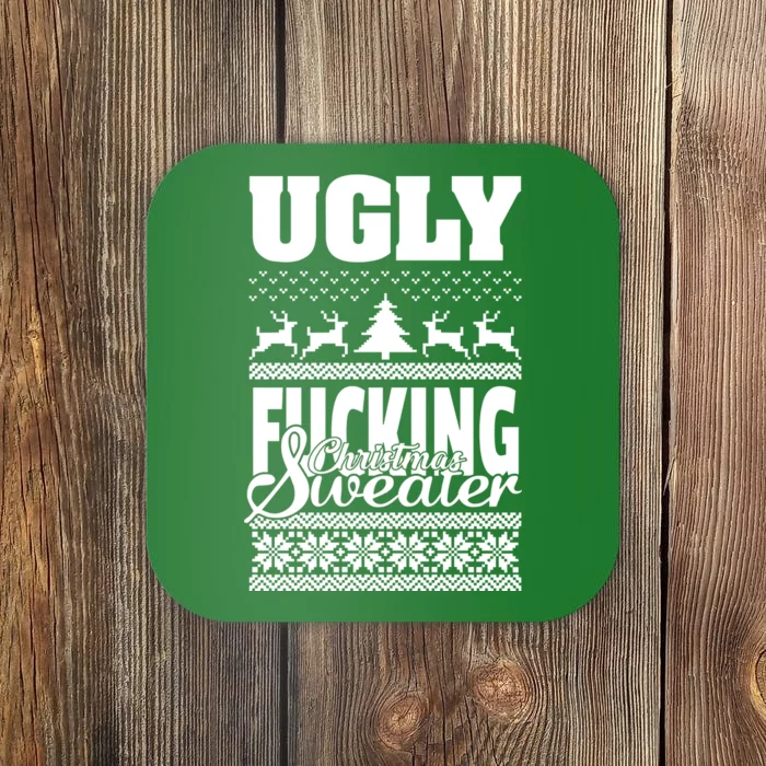 Ugly F-cking Christmas Sweater X-Mas Coaster