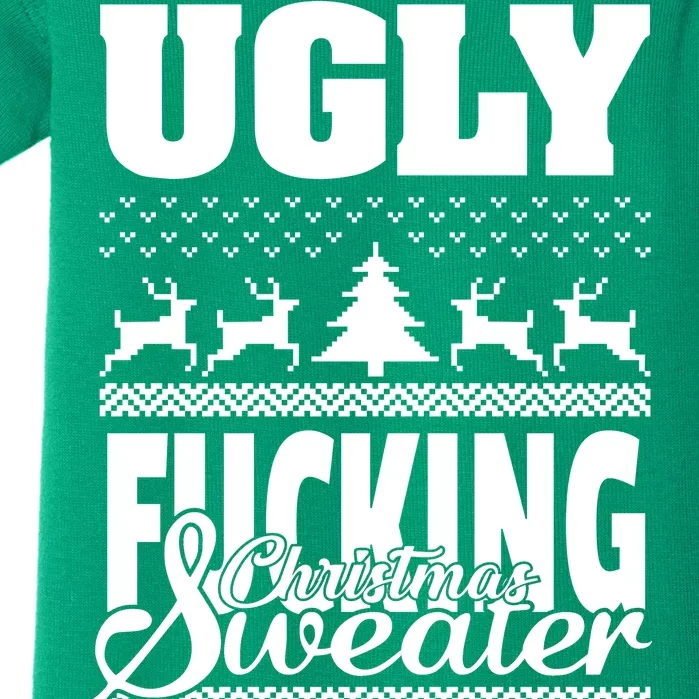 Ugly F-cking Christmas Sweater X-Mas Baby Bodysuit