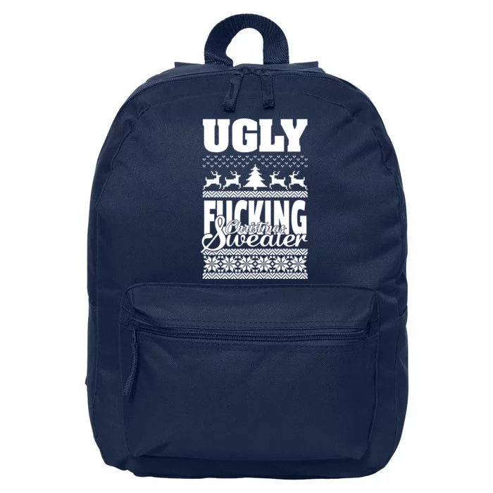 Ugly F-cking Christmas Sweater X-Mas 16 in Basic Backpack