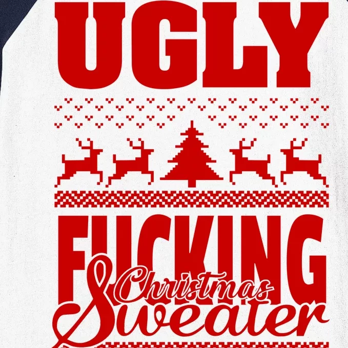 Ugly F-cking Christmas Sweater X-Mas Baseball Sleeve Shirt