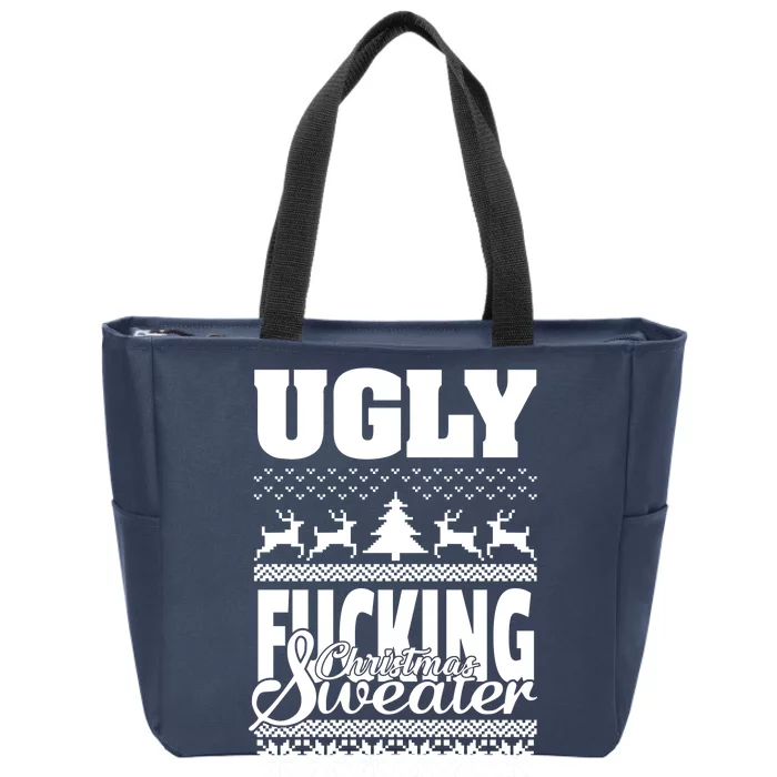 Ugly F-cking Christmas Sweater X-Mas Zip Tote Bag