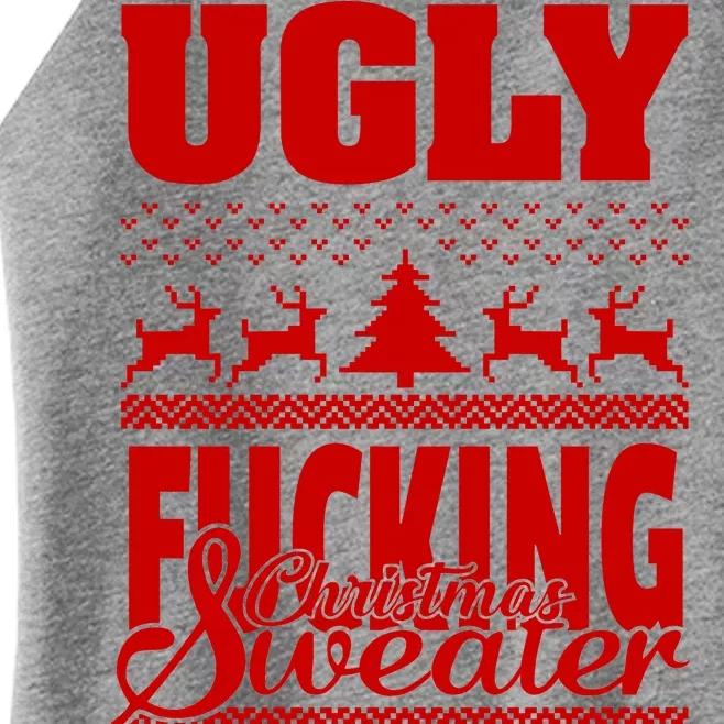 Ugly F-cking Christmas Sweater X-Mas Women’s Perfect Tri Rocker Tank