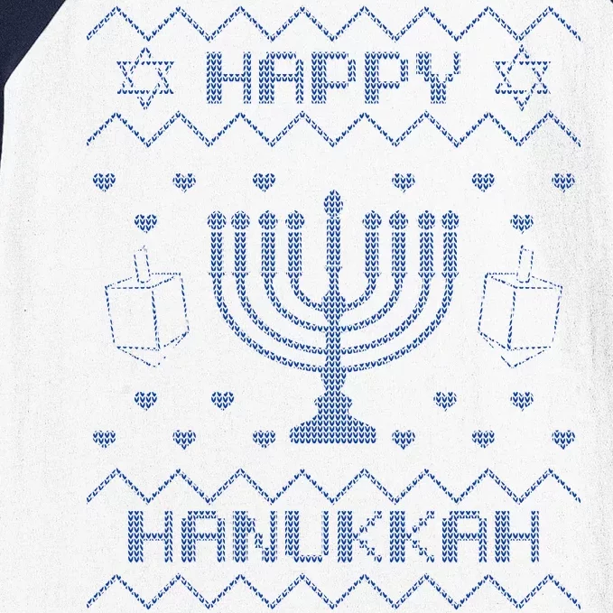 Ugly Hanukkah Sweater Baseball Sleeve Shirt