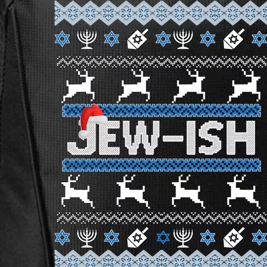 Ugly Hanukkah Sweater Jew-ish Santa City Backpack