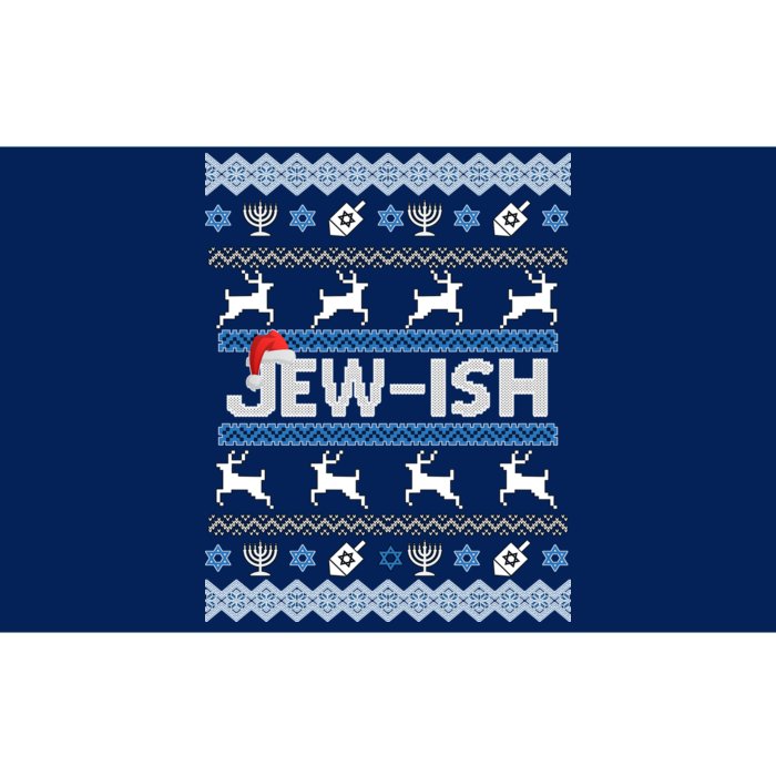 Ugly Hanukkah Sweater Jew-ish Santa Bumper Sticker