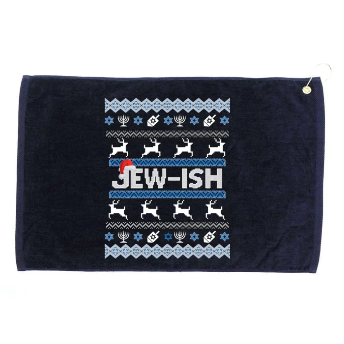 Ugly Hanukkah Sweater Jew-ish Santa Grommeted Golf Towel