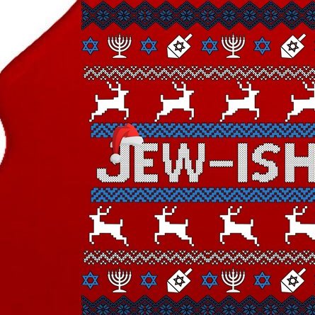 Ugly Hanukkah Sweater Jew-ish Santa Tree Ornament